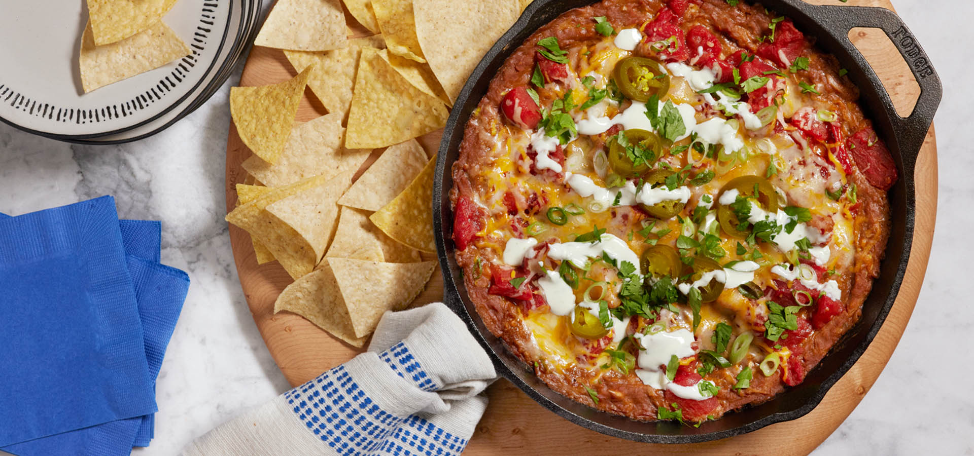 Skillet Enchilada Bean Dip Recipe & Instructions Del Monte®